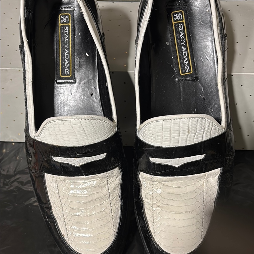 Stacy Adams Black and White Men's Loafers